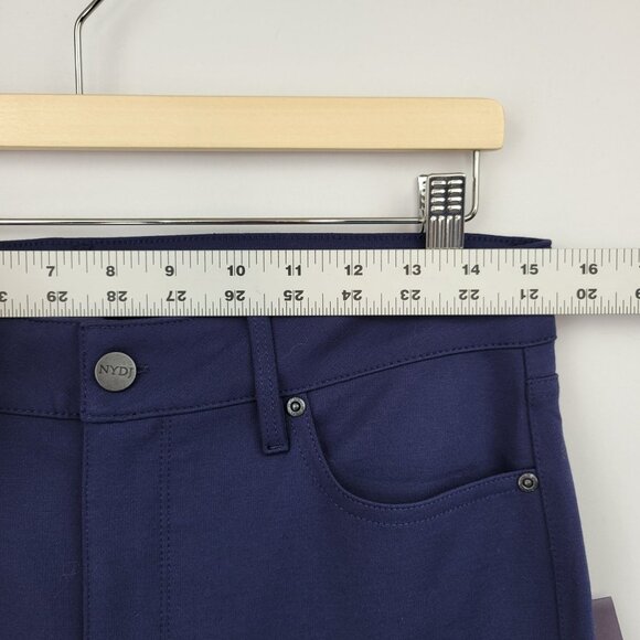 NYDJ Ponte Knit Marilyn Straight Leg Pants Navy Size 6 - Picture 4 of 15